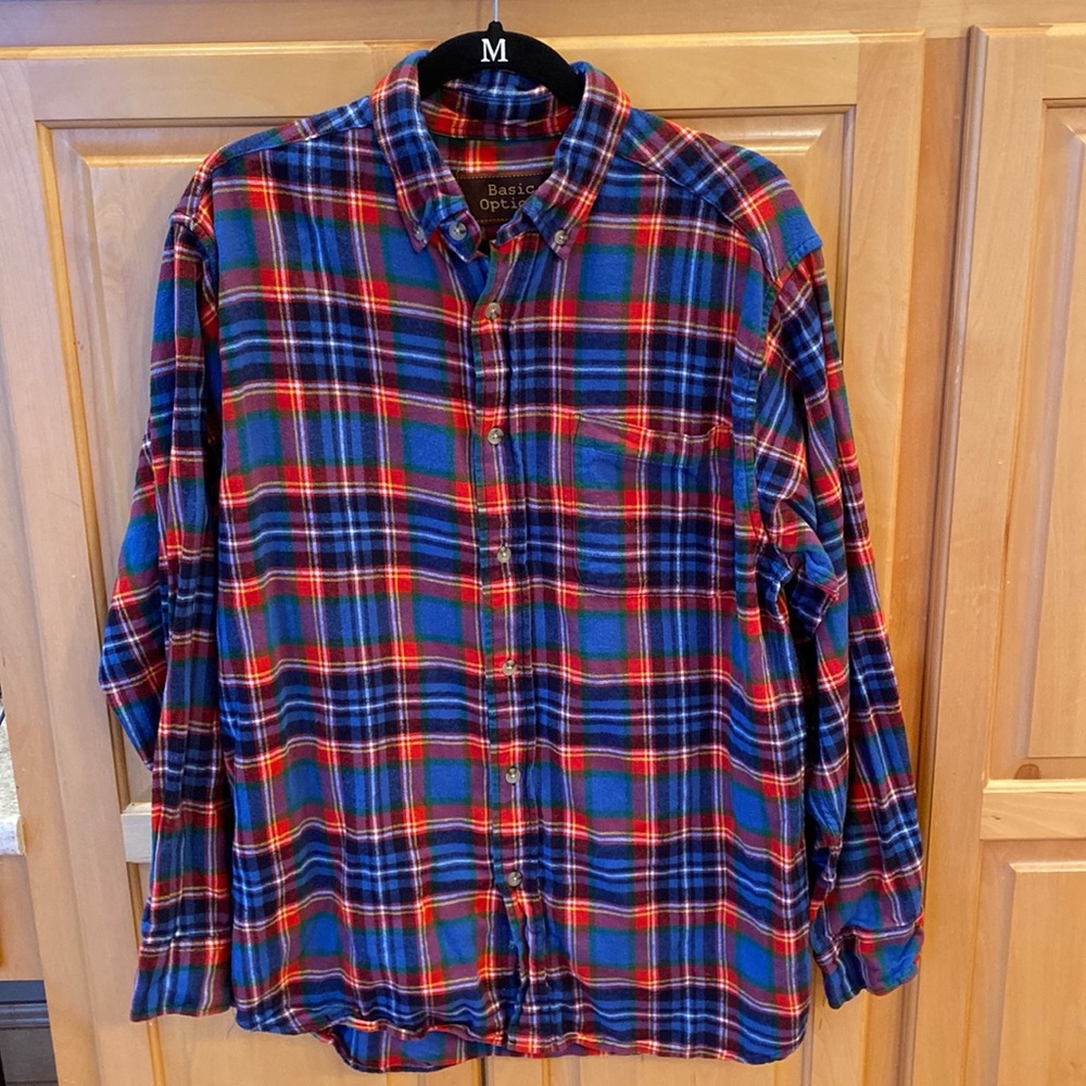 Basic Options Men's Flannel Size Large